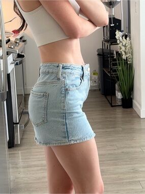 Pacsun Light Blue Denim Mini Skirt - Women